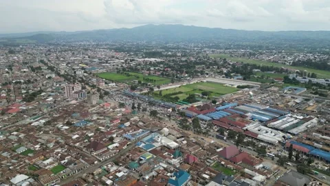 Aerial view of Mbeya city, located in south west of Tanzania, Africa Stock Footage 234066444