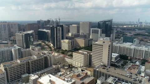 Aerial view of the Medical Center in Houston. This video was filmed in 4k Stock Footage