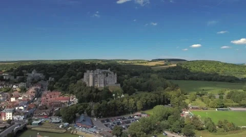 Aerial view of a medieval castle Stock Footage 67128776