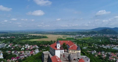 Aerial view on medieval castle Video stock 77434669