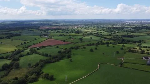 Aerial View of Meerbrook and Staffordshire Moorlands Stock Photos