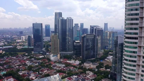 Aerial View Of Mega Kuningan Skyline In ... | Stock Video | Pond5