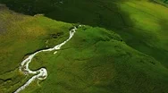 Aerial View Of Meltwater Created Waterfall, Iceland Stock Footage