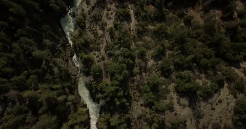 Aerial view of Merced River in Yosemite Valley. Yosemite National Park, Stock Footage 78480928