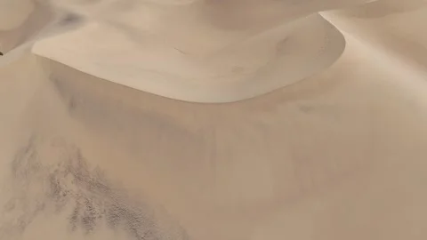Aerial view of Mesquite Flat Sand Dunes at Death Valley, Mojave, California, USA Stock Footage 303296463