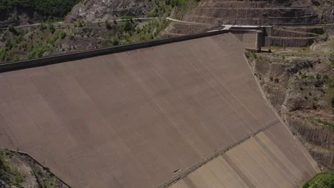 Aerial view from Messochora dam Stock Footage 254472524