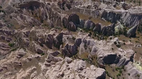 Aerial view of metamorphic rocks Stock Footage 78190361