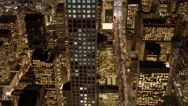 Aerial View Of Metropolis Skyline Panorama. Establishing Shot Of New York City Stock Footage