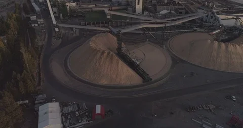 An aerial view of Metsa Group’s bio cellulose factory 库存影片 118726725