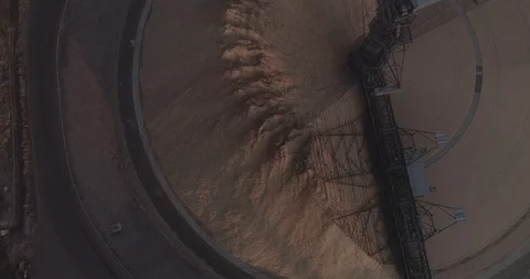 An aerial view of Metsa Group’s bio cellulose factory Stock Footage 118728730