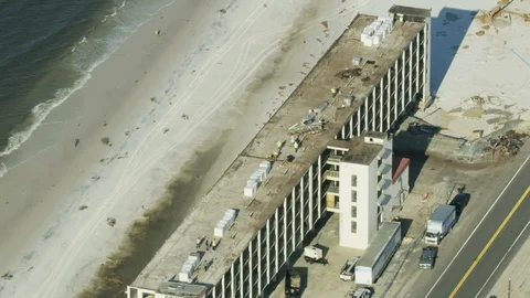 Aerial View Mexico Beach After Hurricane 