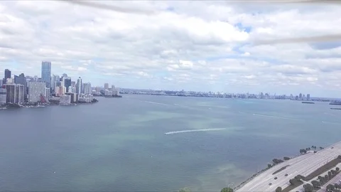Aerial View of Miami Skyline Stock Footage 88577207