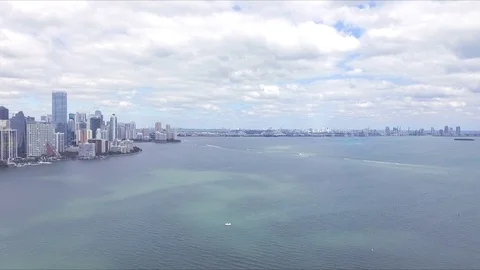 Aerial View of Miami Skyline Stock Footage 88577243