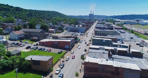 Aerial View of Midland Pennsylvania Stock Video Pond5