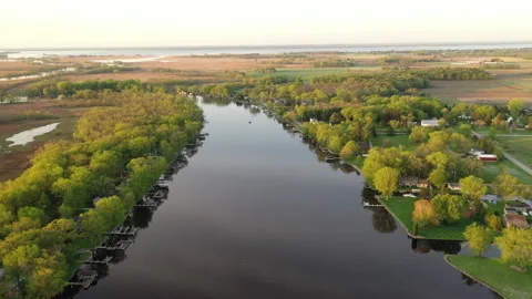 Aerial view of the Midwest during spring summer season. Stock Footage 242717045