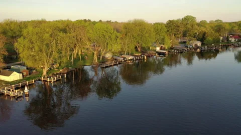 Aerial view of the Midwest during spring summer season. Stock Footage 242718874