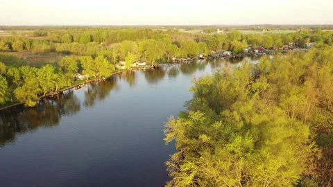 Aerial view of the Midwest during spring summer season. Stock Footage 242719011