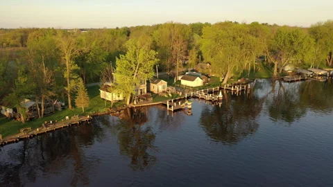 Aerial view of the Midwest during spring summer season. Stock Footage 242719535