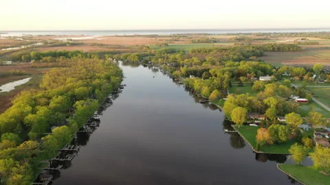 Aerial view of the Midwest during spring summer season. Stock Footage 242719675