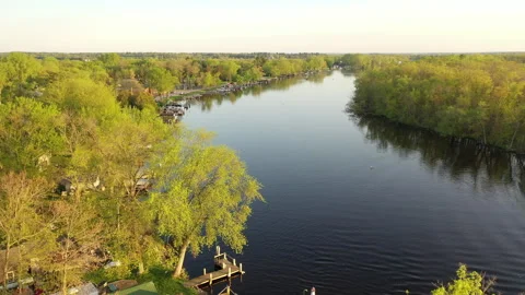 Aerial view of the Midwest during spring summer season. Stock Footage 242744016