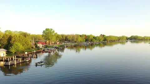 Aerial view of the Midwest during spring summer season. Stock Footage 242746044