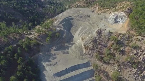 Aerial view of a Mine Pit. Stock Footage 58742019