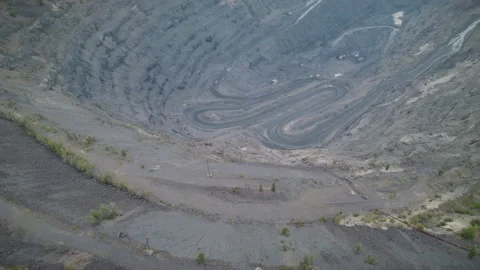 Aerial view of mining natural resources 4K Stock Footage 203955573