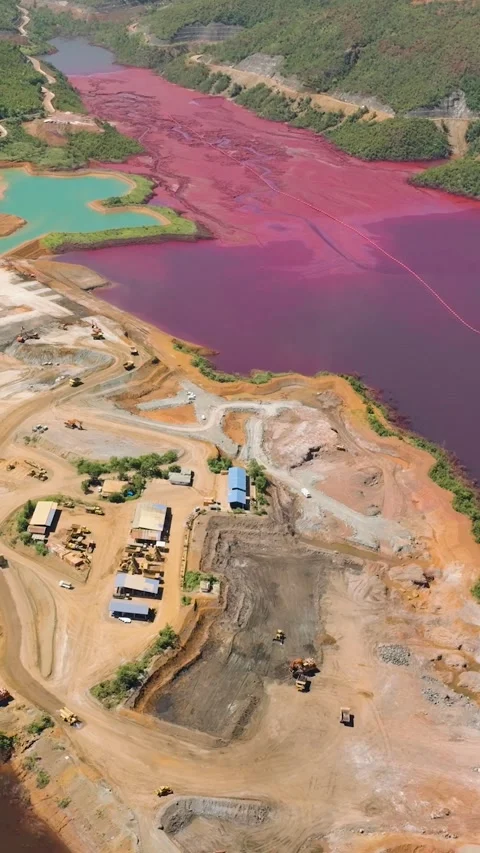 Aerial view of Mining Nickel in Philippines. Stock Footage 346621825