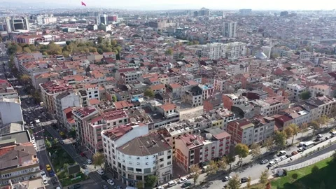 Aerial View of Mixed Urban Development in a Turkish City Stock Footage 311868199