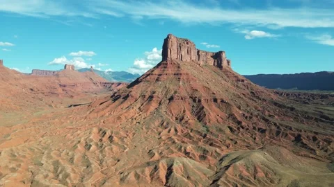 Aerial view of Moab Valley in Utah, United States. Stock Footage 345402669