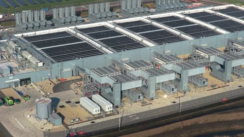 Aerial view of a modern ai cloud data center 库存影片 334056873