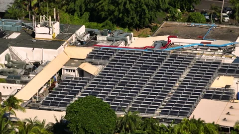 Aerial view. Modern and ecologic green spaces with many trees. Lots of green Stock-Footage 197046824