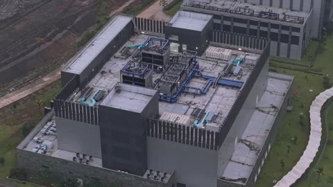 Aerial view of a modern data center in jakarta, indonesia Stock Footage 327813098