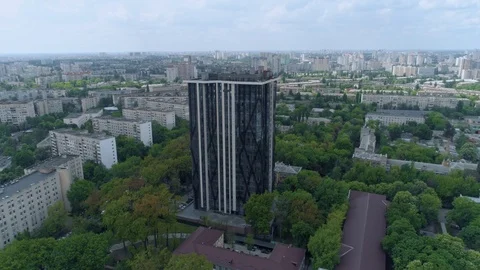 Aerial view of modern residential complex. 4K. Video stock 122271284