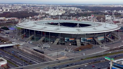 Aerial View Modern Stadium Architecture, Paris, France Stock Footage 329464796