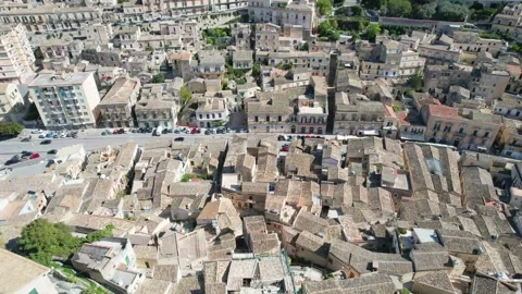 Aerial View of Modica, Ragusa, Sicily, Italy, Europe, World Heritage Site Stock Footage 164596830