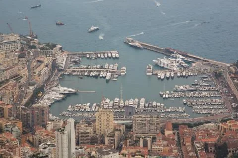Aerial view of Monaco Stock Photos