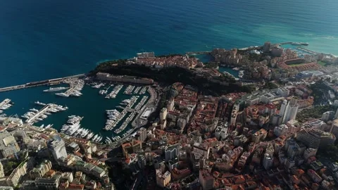 Aerial view of Monaco from the sky Stock Footage 328478064