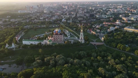 Aerial view of the monastery Stock Footage 199987257