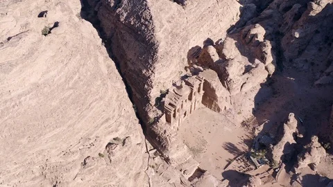 Aerial view of the Monastery of Petra. Stock Footage 125426198