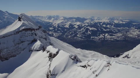 Aerial view of Mont Blanc Stock Footage