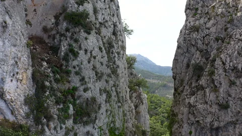 Aerial view of Monte Ponoig and forest around. Video stock 287221255