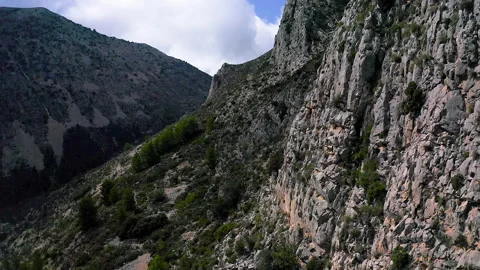 Aerial view of Monte Ponoig and forest around. Stock Footage 287224347