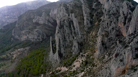 Aerial view of Monte Ponoig and forest around. Stock Footage 287225606