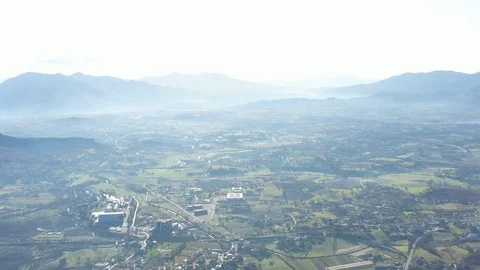 Aerial view Of Montecassino Stock Footage 122401269