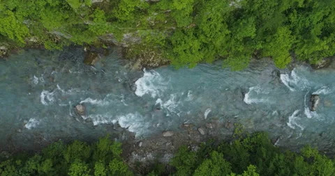 Aerial view of Moraca mountain river canyon. Stock Footage 109172978