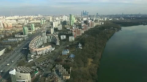 Aerial view of Moscow Stock Footage 61950280