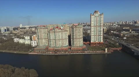Aerial view of Moscow Stock Footage 62245779