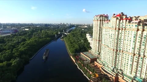 Aerial view of Moscow Stock Footage 67505947