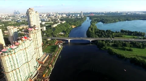 Aerial view of Moscow Stock Footage 67505948